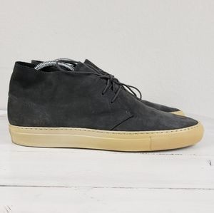 505iobe Common Projects grey suede chukka boots hightop sneaker